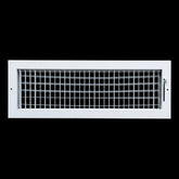 airgrilles 20x6 steel adjustable air supply grille register vent cover grill for sidewall and ceiling White  Outer Dimensions: 21.75"W X 7.75"H for 20x6 Duct Opening